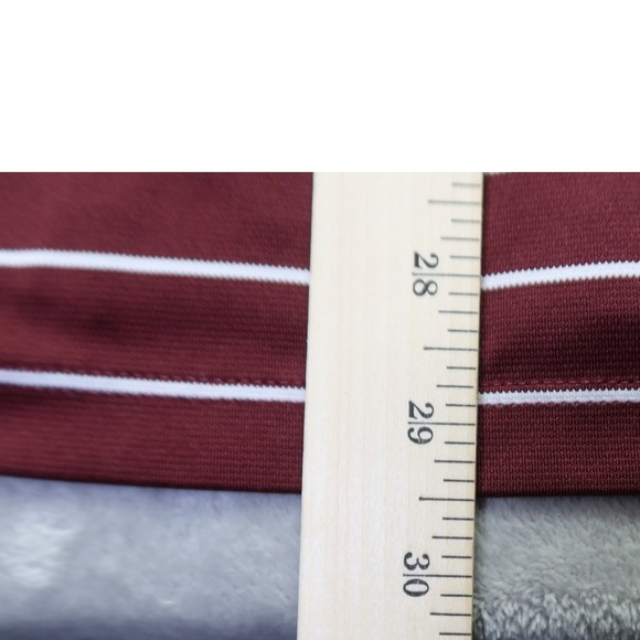 Nike Dri-FIT Virginia Tech Hokies VT Polo Shirt Mens XL Maroon White Stripe Golf - Picture 10 of 11